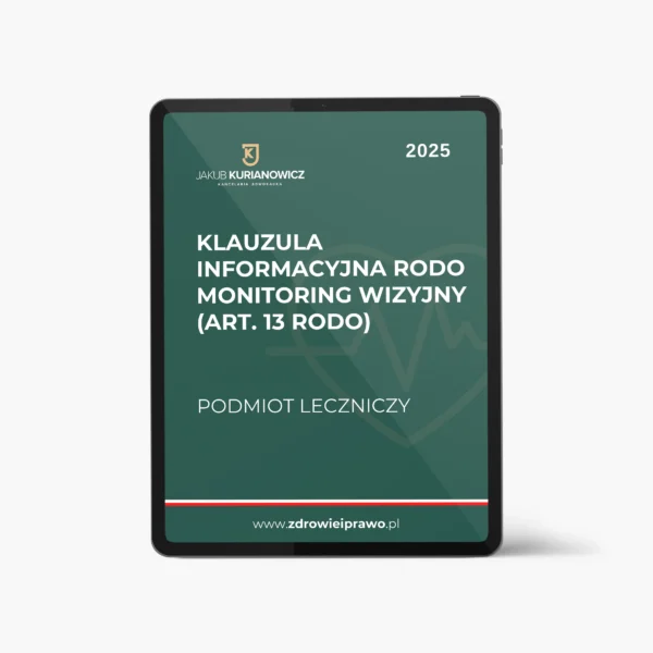 Klauzula informacyjna RODO – monitoring wizyjny (art. 13 RODO)<br>– podmiot leczniczy